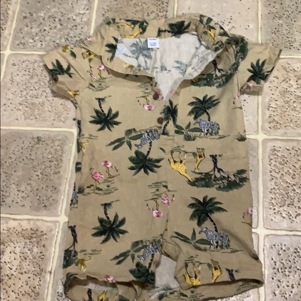 Baby boy safari one piece
